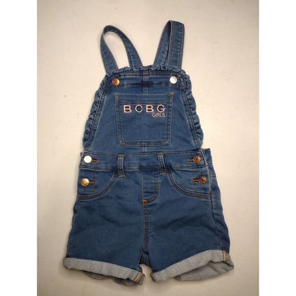 BCBG‎ girls denim short overalls size 5 - Picture 1 of 5
